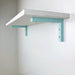 Wood Wall Brackets for Floating Shelves | Sky Blue 6"x4" - Image 2