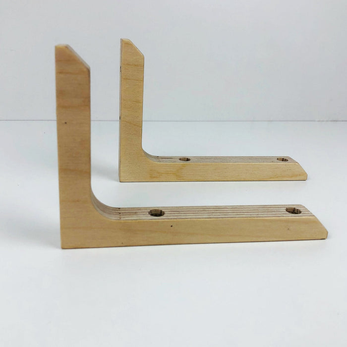 Wood Wall Mounted Shelf Brackets | Unfinished 6"x4" - Image 3