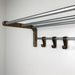 Wall Mounted Coat Rack for Entryway | Walnut + Silver Rods - Image 3