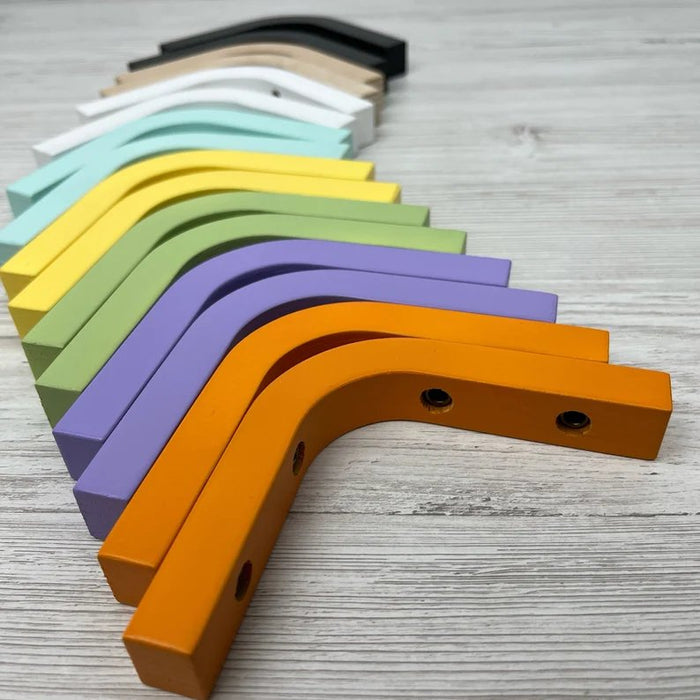 Wooden Colorful Shelf Brackets | 4x4 Inch - Image 1