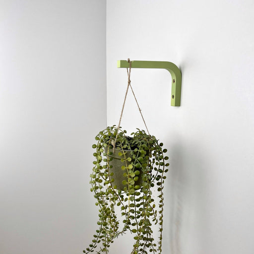 Wooden Hanging Plant Hook | Green 6"x4" - Image 2