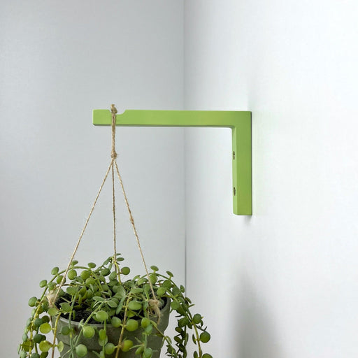 Wooden Indoor Plant Bracket | Green 6"x4" - Image 1
