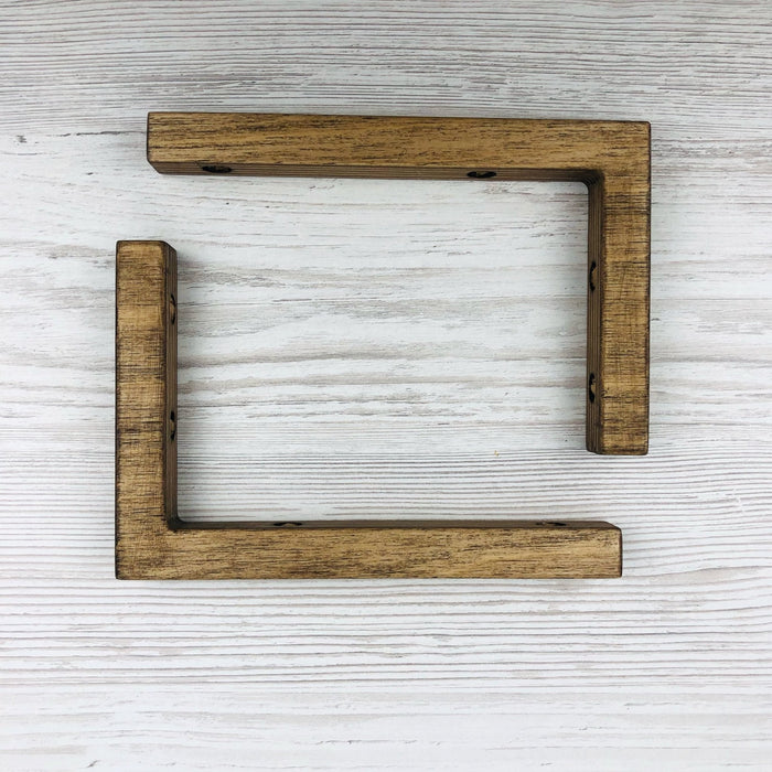 Wooden Shelf Support Brackets | Walnut 6"x4" - Image 3