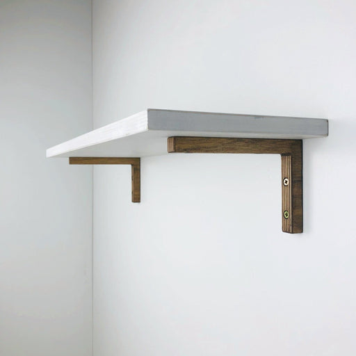 Wooden Shelf Support Brackets | Walnut 6"x4" - Image 2