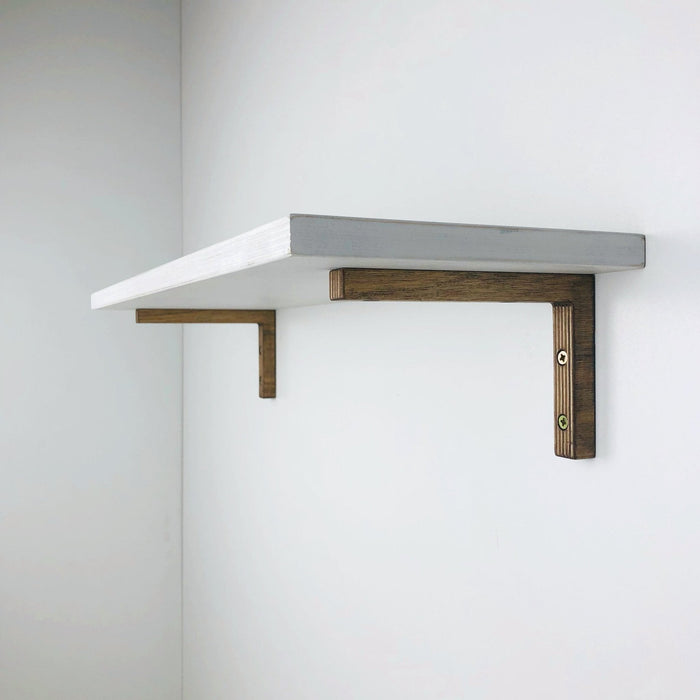 Wooden Shelf Support Brackets | Walnut 6"x4" - Image 2