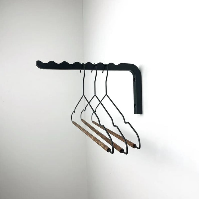 Wall Mount Clothing Rack Hook | Black - Image 1