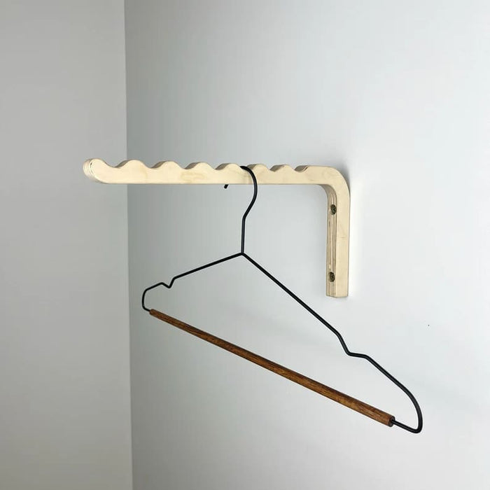 Wooden Wall Hanger for Clothes | Natural Color - Image 1