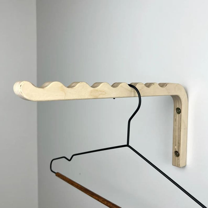 Wooden Wall Hanger for Clothes | Natural Color - Image 3