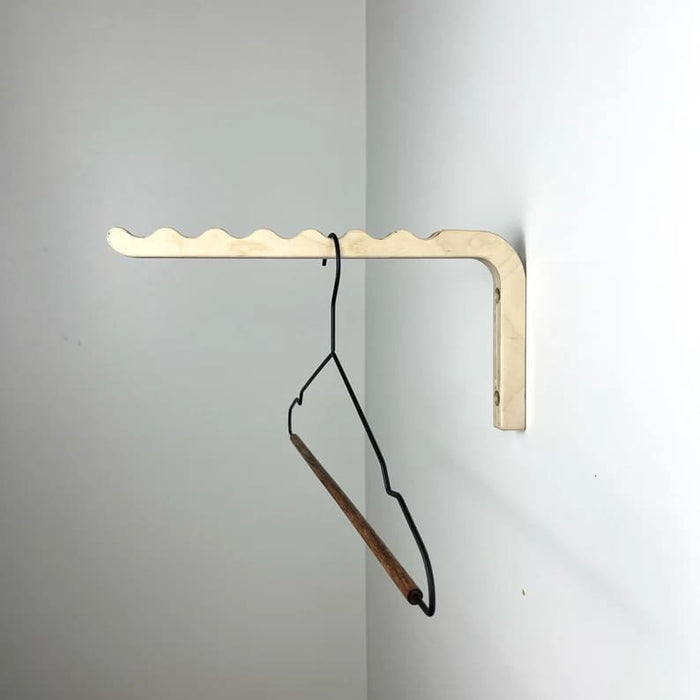 Wooden Wall Hanger for Clothes | Natural Color - Image 2