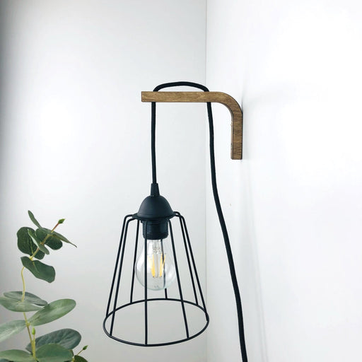 Wooden Wall Hook for Pendant Light | Walnut 6"x4" - Image 2