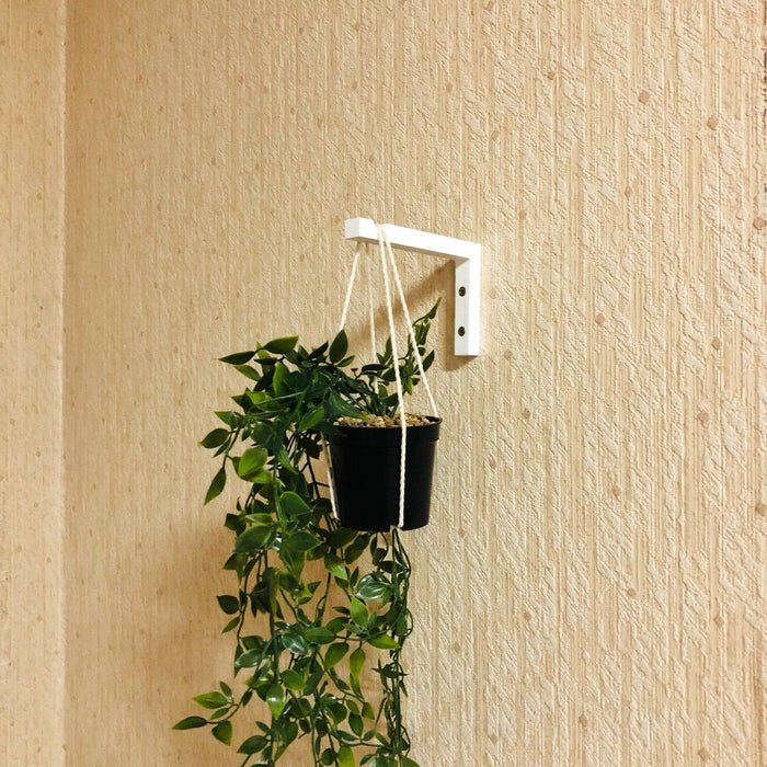 Wooden Wall Plant Bracket | White 6"x4" - Image 2