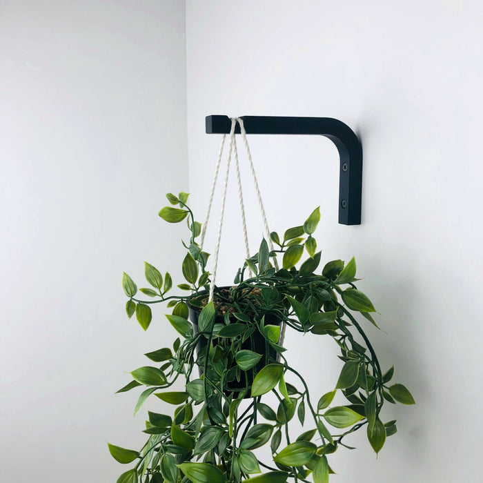 Wooden Wall Plant Hook Bracket | Black 6"x4" - Image 5