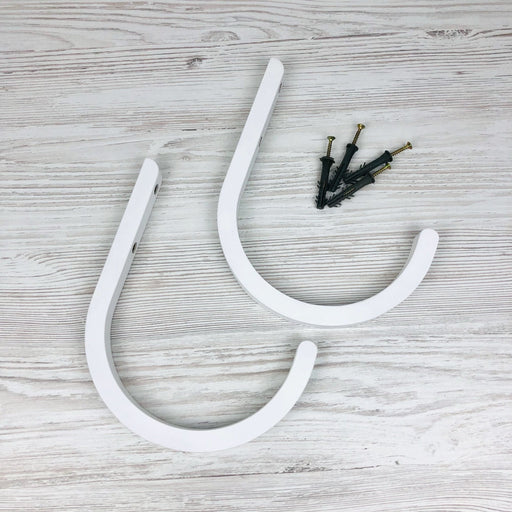 Wooden Yoga Mat Hooks for Wall | White - Image 3