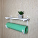 Yoga Mat Wall Holder with Shelf | White - Image 3