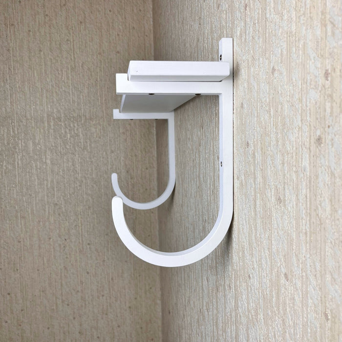 Yoga Mat Wall Holder with Shelf | White - Image 6