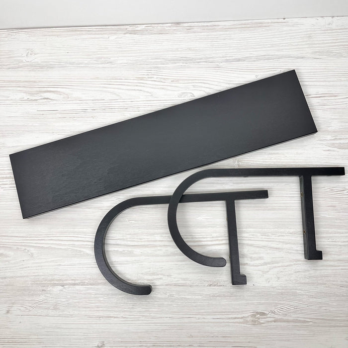 Yoga Mat Wall Rack with Shelf | Black - Image 5