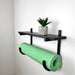 Yoga Mat Wall Rack with Shelf | Black - Image 1